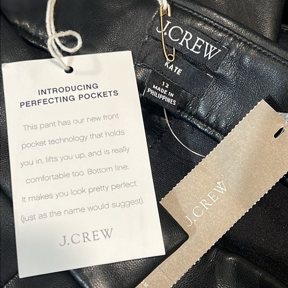 J. Crew Kate Faux Leather Straight-Leg Pant - Picture 14 of 16